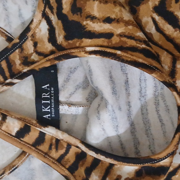 AKIRA Womens Tiger Print Sleeveless Pants Jumpsuit - Picture 5 of 5